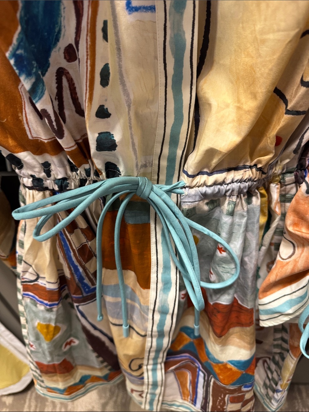 Alemais Multicolor Abstract Drawstring Tunic - Picture 4 of 5